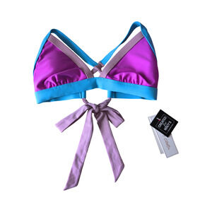 Purple Criss Cross Swim Top